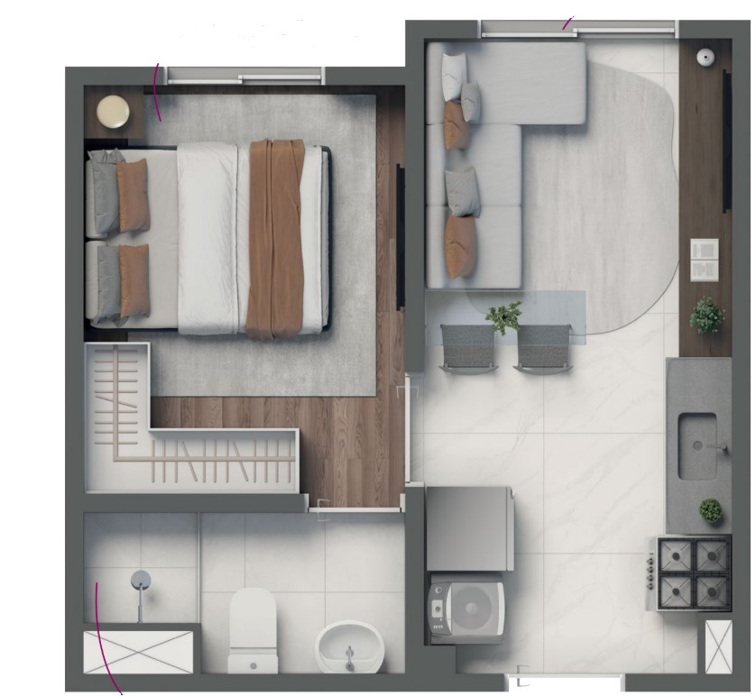 Apartamento com 2 Quartos à Venda, 24,00 m² - Foto 9