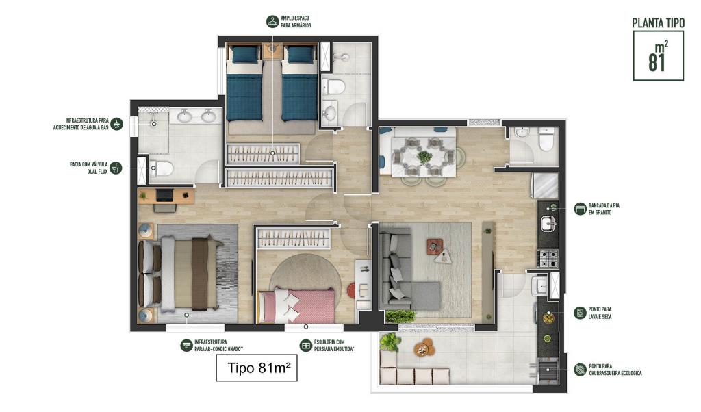 Apartamento com 3 Quartos à Venda, 81,00 m² - Foto 27