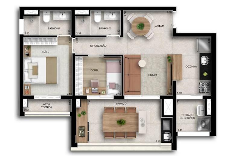 Apartamento com 2 Quartos à Venda, 67,00 m² - Foto 12