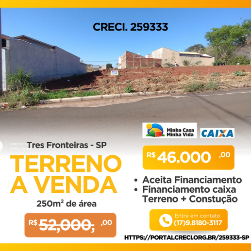 Terreno à Venda, 250,00 m² - Foto 1