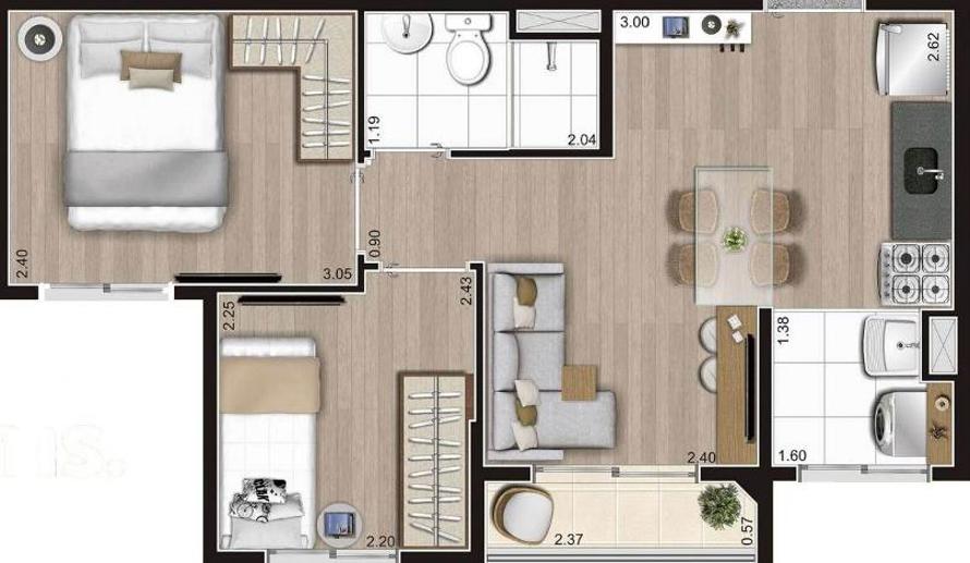 Apartamento com 2 Quartos à Venda, 37,00 m² - Foto 13