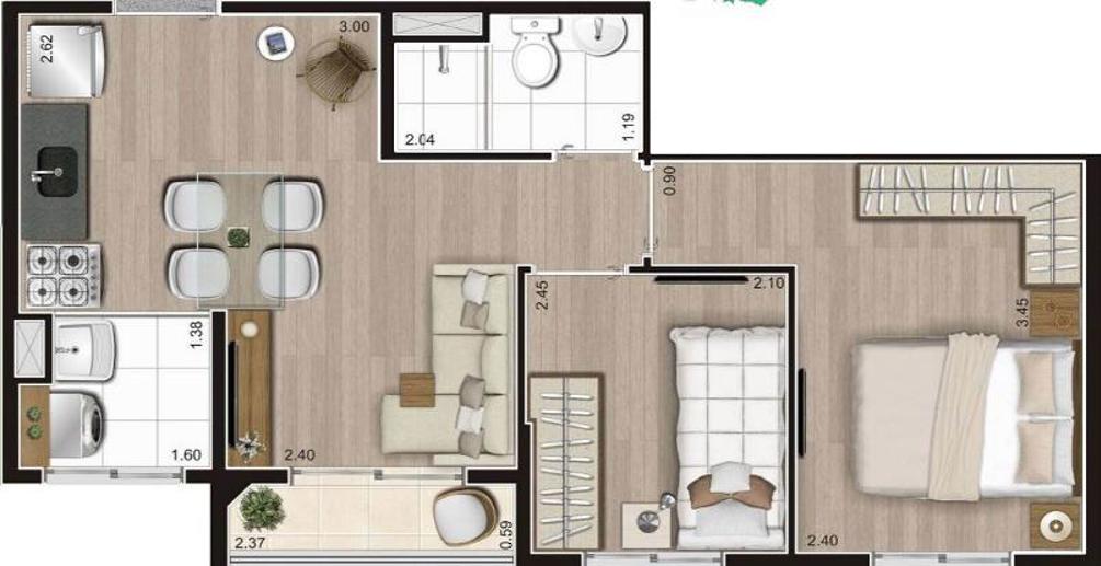 Apartamento com 2 Quartos à Venda, 37,00 m² - Foto 14