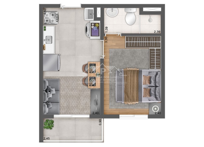 Apartamento com 2 Quartos à Venda - Foto 1