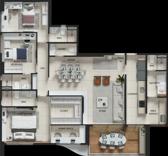 Apartamento com 4 Quartos à Venda - Foto 16