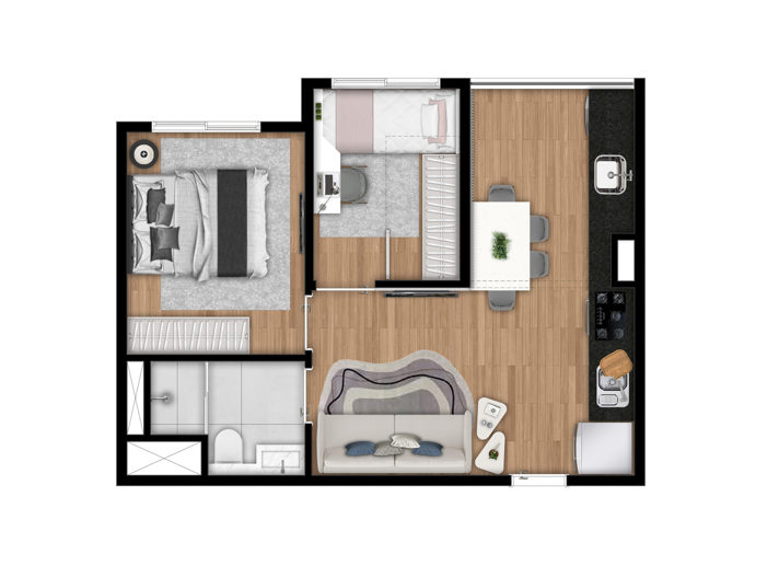 Apartamento com 2 Quartos à Venda, 36,00 m² - Foto 12