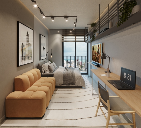 Apartamento com 1 Quarto à Venda, 28,67 m² - Foto 2