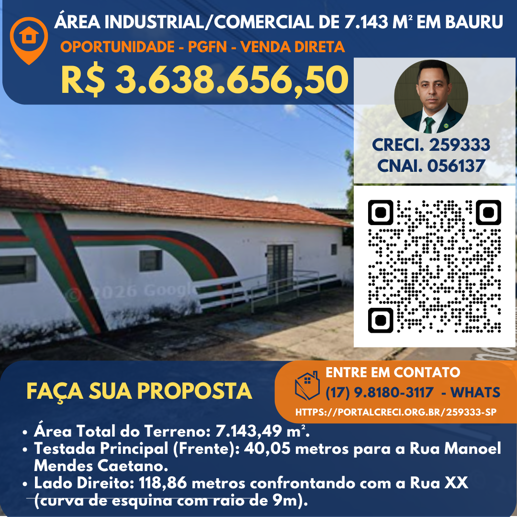 Comercial à Venda, 7.143,49 m² - Foto 1