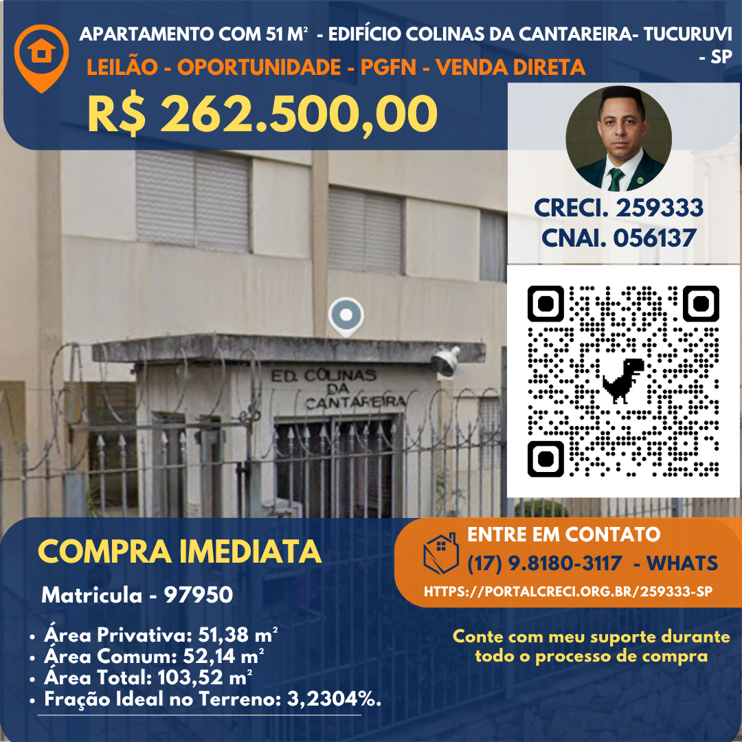 Apartamento à Venda, 51,00 m² - Foto 1
