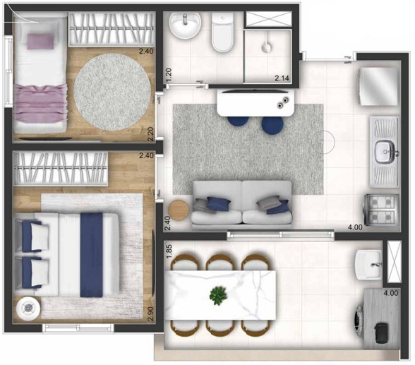 Apartamento com 2 Quartos à Venda, 34,00 m² - Foto 7