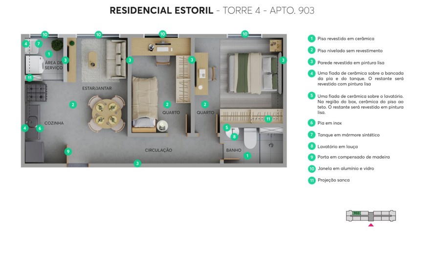 Apartamento com 2 Quartos à Venda, 35,00 m² - Foto 10