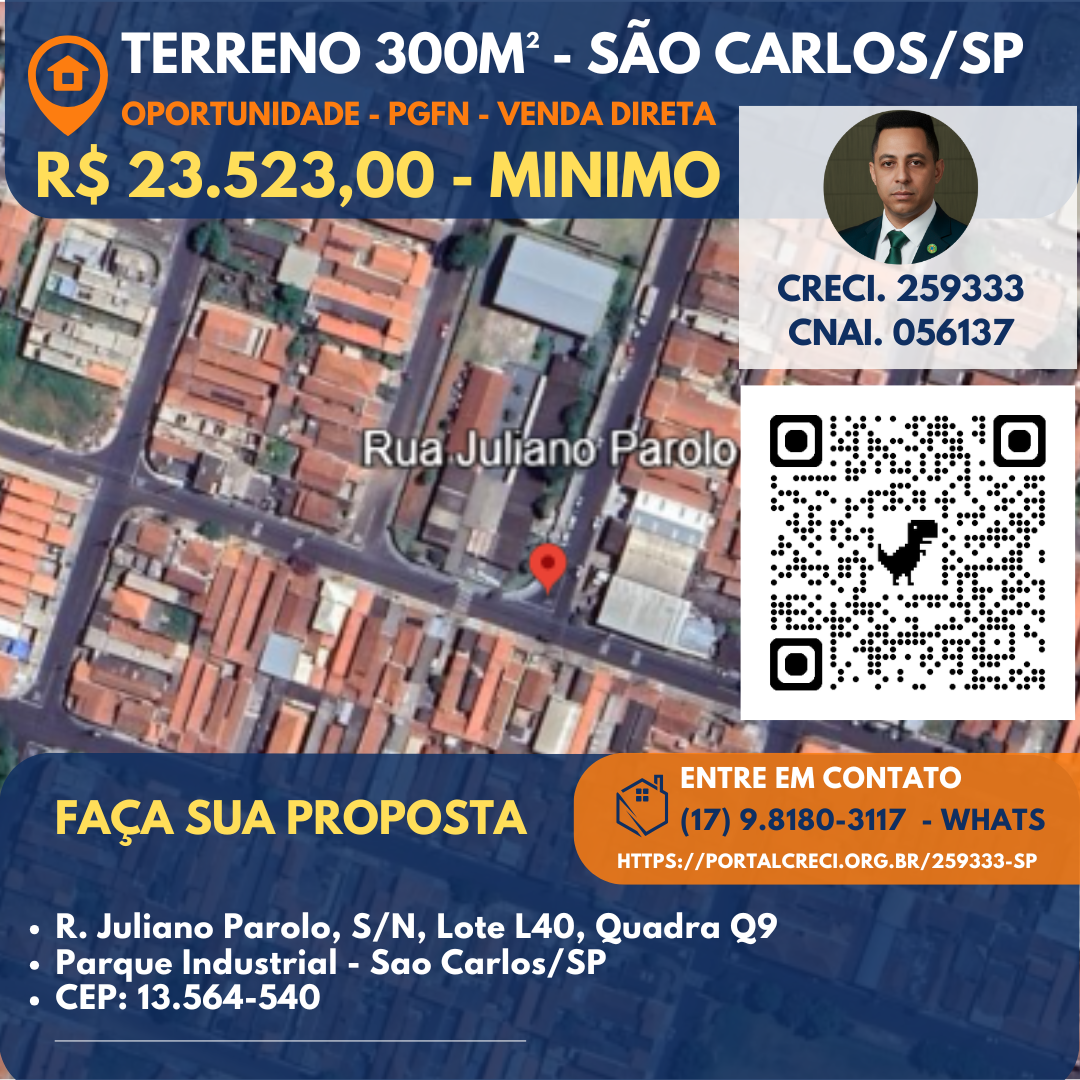 Terreno à Venda, 300,00 m² - Foto 1