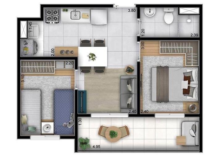 Apartamento com 2 Quartos à Venda, 38,00 m² - Foto 22