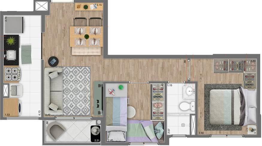 Apartamento com 2 Quartos à Venda, 45,00 m² - Foto 19