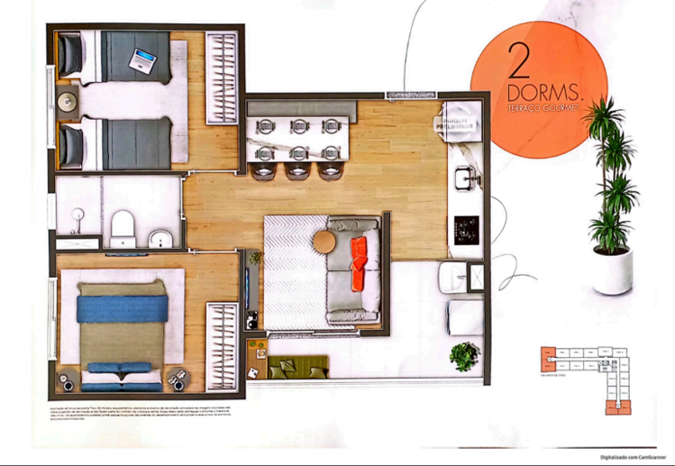 Apartamento com 2 Quartos à Venda, 34,00 m² - Foto 3