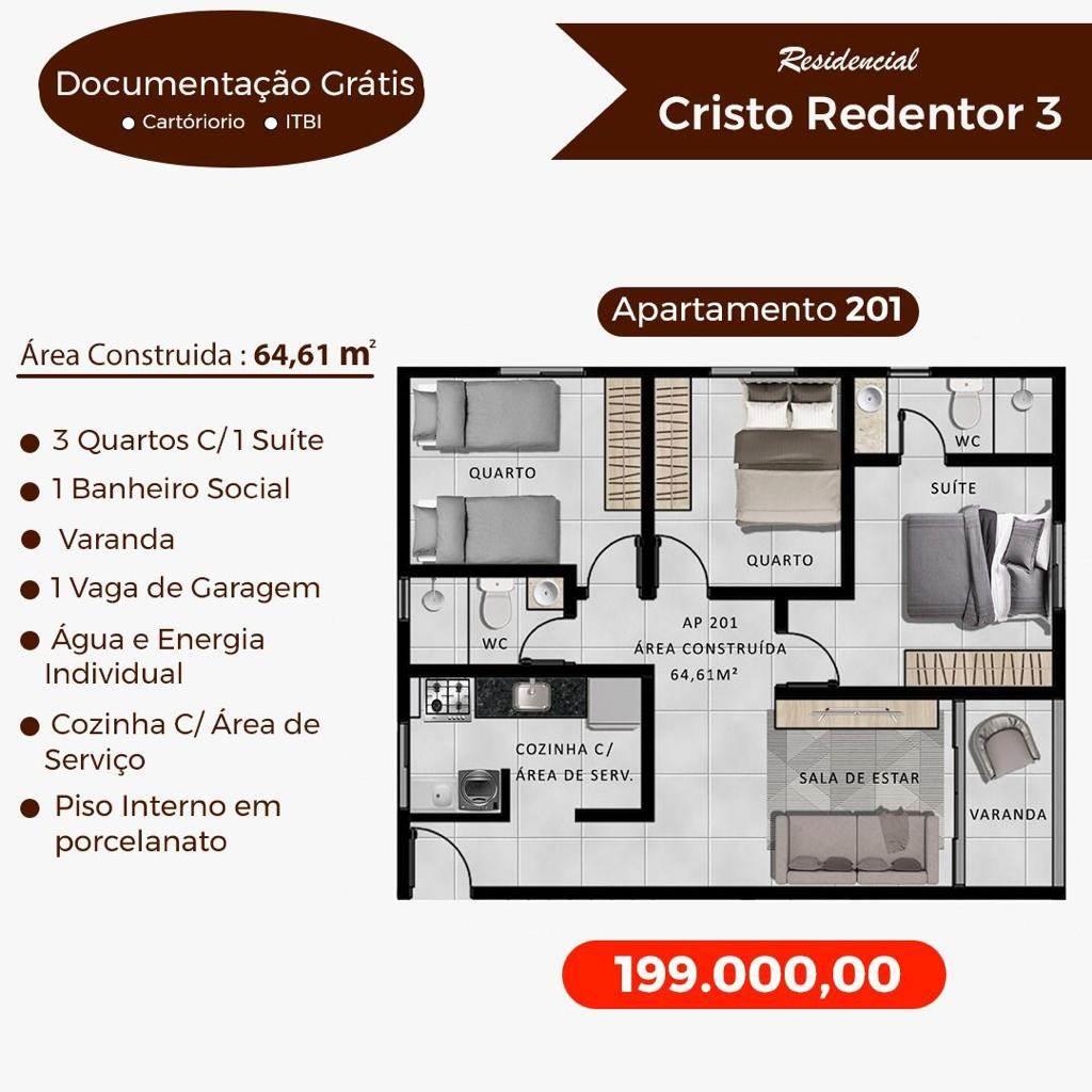 Apartamento com 3 Quartos à Venda, 53,89 m² - Foto 4