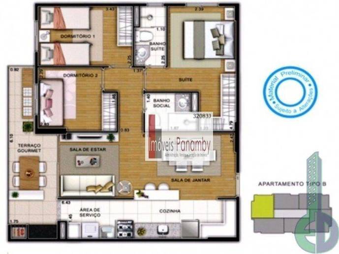 Apartamento com 3 Quartos à Venda, 76,00 m² - Foto 3