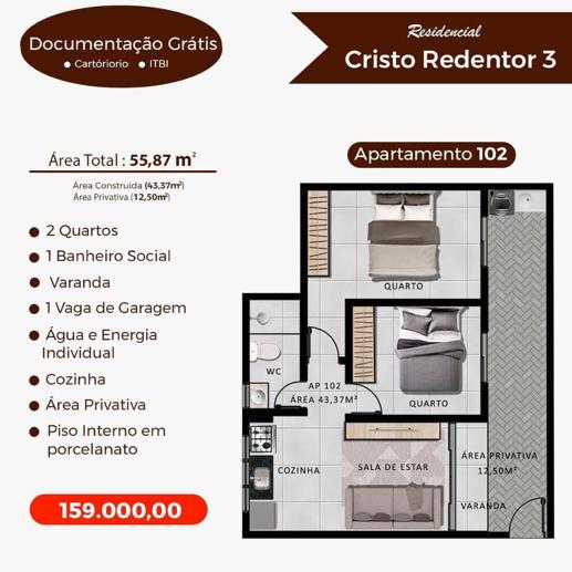 Apartamento com 3 Quartos à Venda, 53,89 m² - Foto 6
