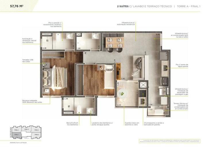 Apartamento com 2 Quartos à Venda, 116,77 m² - Foto 21
