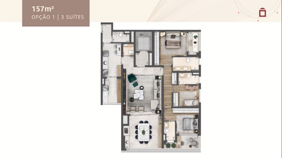 Apartamento com 2 Quartos à Venda, 110,00 m² - Foto 2