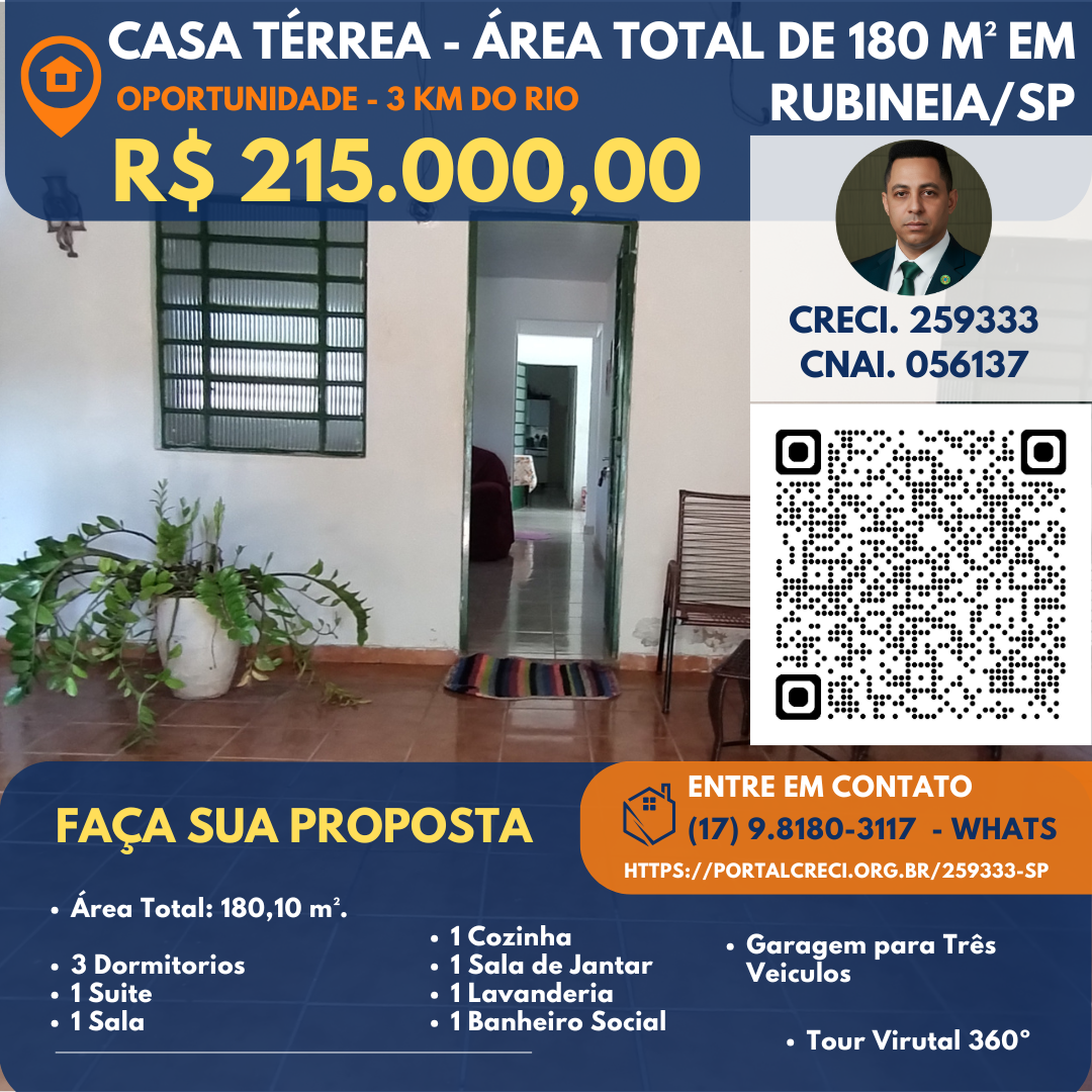 Casa com 3 Quartos à Venda, 180,10 m² - Foto 1