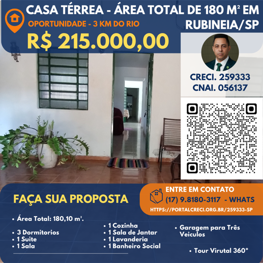 Casa com 3 Quartos à Venda, 180,10 m² - Foto 1