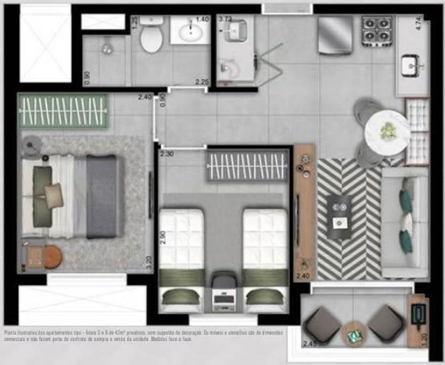 Apartamento com 2 Quartos à Venda, 42,00 m² - Foto 12