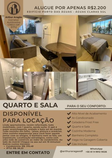 Apartamento com 1 Quarto para Alugar, 40,68 m² - Foto 2
