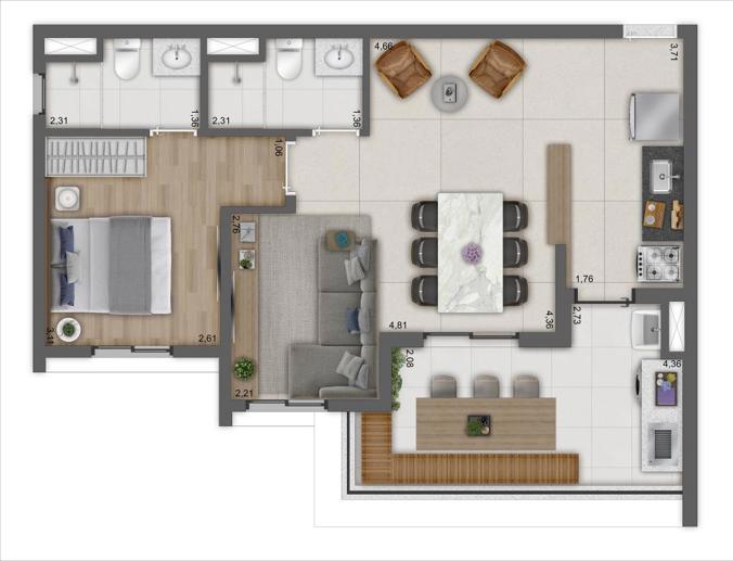 Apartamento com 2 Quartos à Venda, 57,00 m² - Foto 14