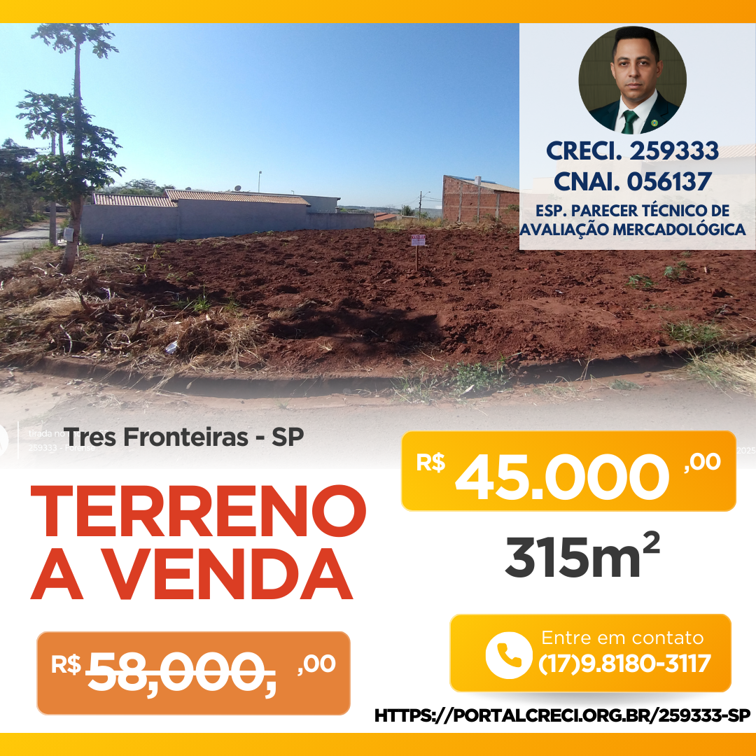 Terreno à Venda, 315,60 m² - Foto 1