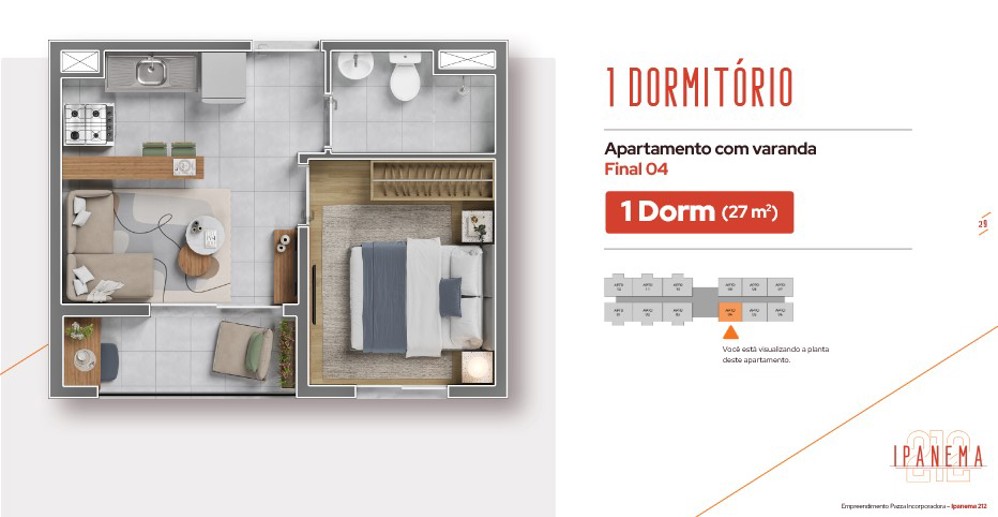 Apartamento com 1 Quarto à Venda, 27,00 m² - Foto 20