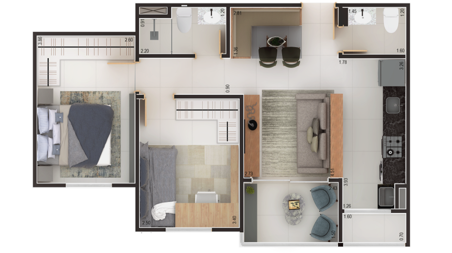 Apartamento com 2 Quartos à Venda - Foto 2