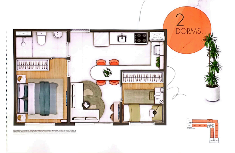 Apartamento com 2 Quartos à Venda, 34,00 m² - Foto 2