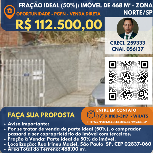 Terreno à Venda, 468,00 m² - Foto 1