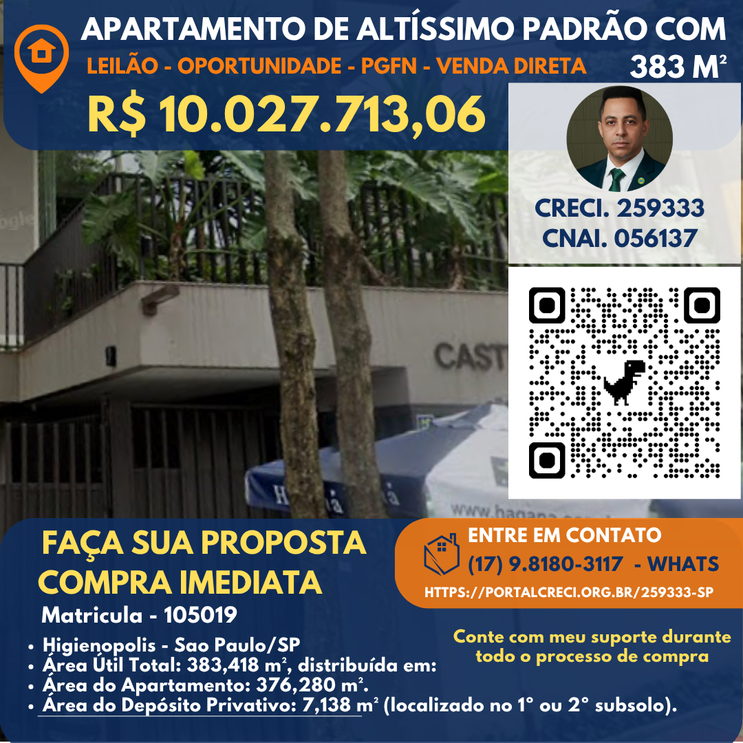 Apartamento à Venda, 383,00 m² - Foto 1