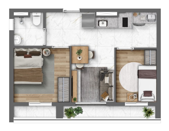 Apartamento com 2 Quartos à Venda, 29,00 m² - Foto 8
