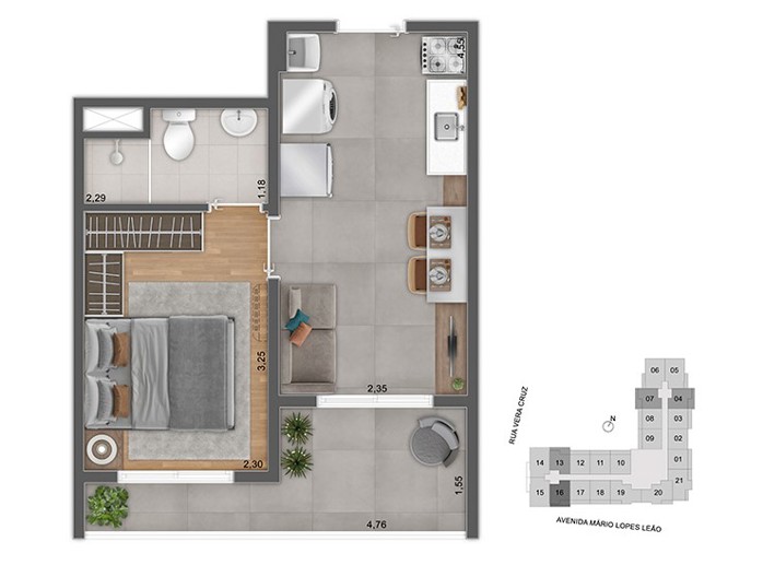 Apartamento com 2 Quartos à Venda, 28,00 m² - Foto 11