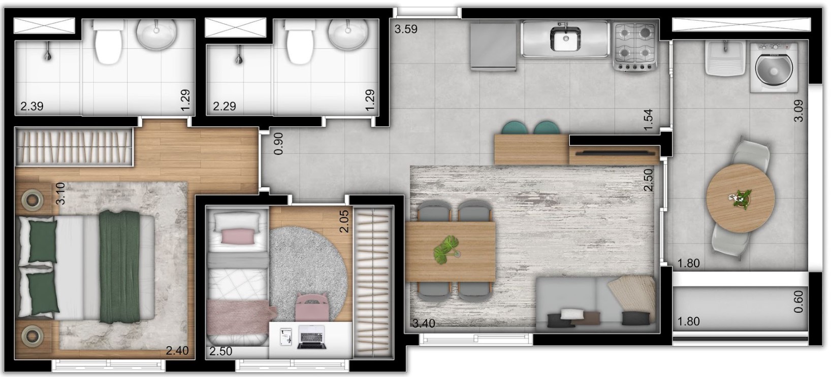 Apartamento com 3 Quartos à Venda, 38,00 m² - Foto 4