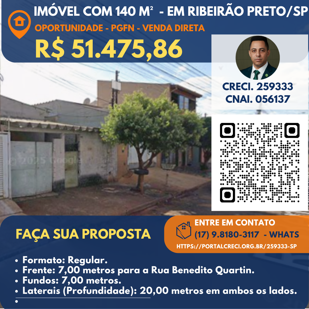 Terreno à Venda, 140,00 m² - Foto 1