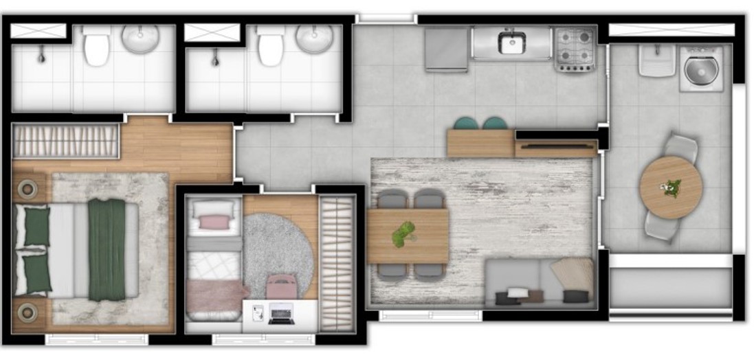 Apartamento com 3 Quartos à Venda, 38,00 m² - Foto 5