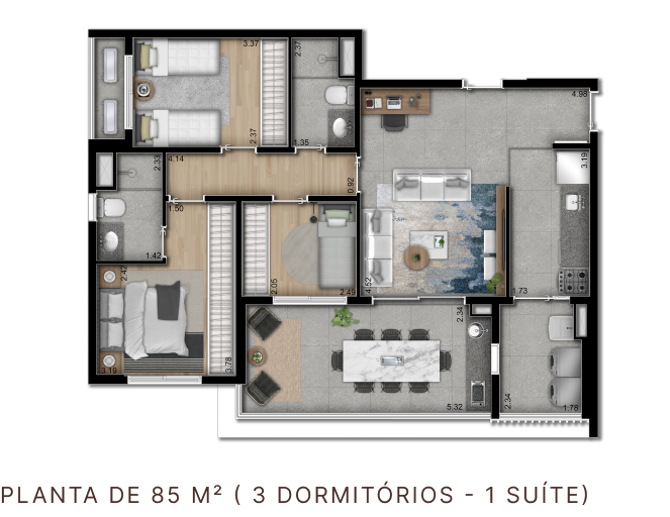 Apartamento com 3 Quartos à Venda, 90,00 m² - Foto 28