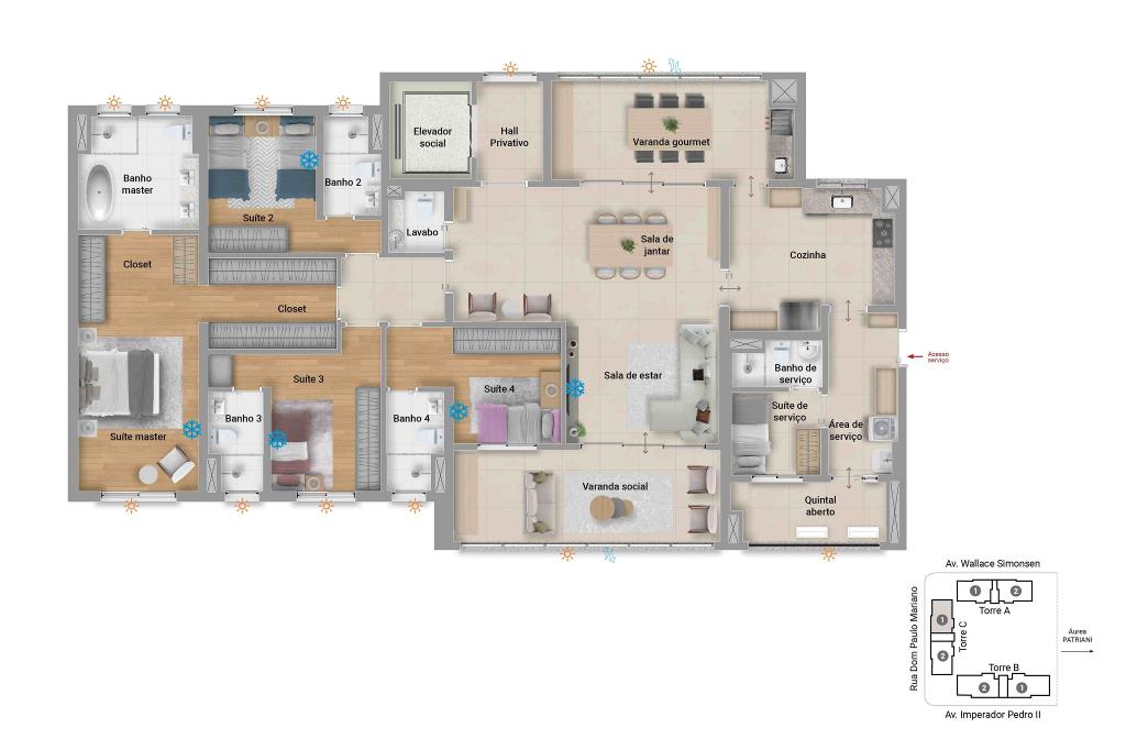 Apartamento com 4 Quartos à Venda, 203,00 m² - Foto 17